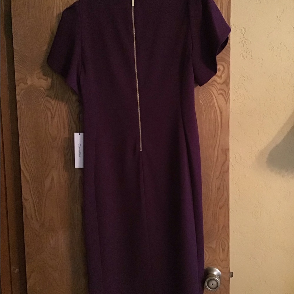 Calvin Klein Puff Shoulder Sheath Dress NWT